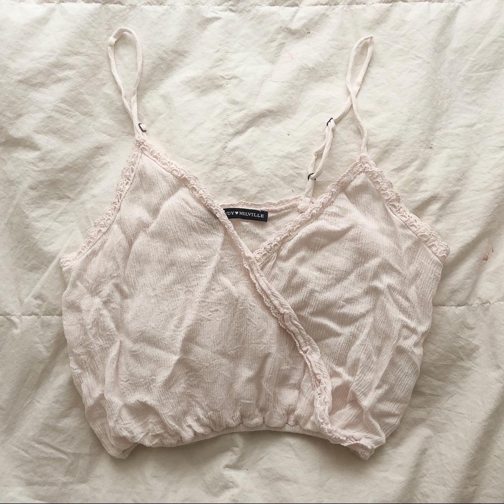 brandy melville light pink tank top